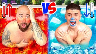 HOT vs COLD Pool Challenge [upl. by Sirret]