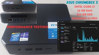 Asus chromebox 3 i7 8th gen Performance Testing Filmora and Premier Pro [upl. by Otilegna]