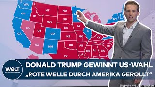 USWAHL 2024 quotRote Welle durch Amerika gerolltquot – quotTrump konnte in den Swing States überzeugenquot [upl. by Purity871]