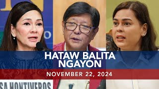 UNTV Hataw Balita Ngayon  November 22 2024 [upl. by Oludoet]