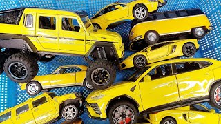 Box Full of Model Cars Ft Yellow Diecast Cars  7  Asmr  Toyota Mr2 Ford Mustang [upl. by Akeem513]