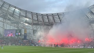 A day trip to Ireland for the FAI Cup final Derry city vs Drogheda A lot of pyro [upl. by Otaner354]