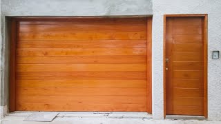 Puertas de garaje Seccionales en madera Cedro [upl. by Faso5]