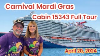 Carnival Mardi Gras Cabin 15343 Tour [upl. by Alleuqram467]