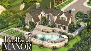 WOODLAND MANOR  CC LIST  6 Bdr  5 Bth Luxury Family House  The Sims 4 CC Speed Build [upl. by Yhtamit372]