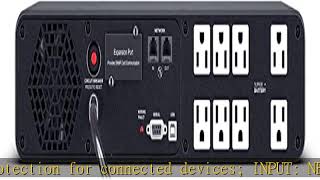 CyberPower CP1500PFCRM2U PFC Sinewave UPS System 1500VA1000W 8 Outlets AVR Short Depth 2U Rack [upl. by Ayokal]