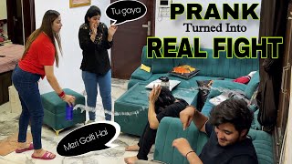 PRANK turned into REAL FIGHT 😰 Tusharshrutivlogs [upl. by Nevaed357]