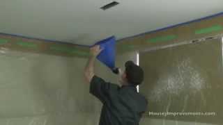 How To Apply Spray Ceiling Texture [upl. by Boiney]