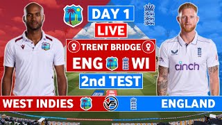 England vs West Indies 2nd Test Live Scores  ENG vs WI 2nd Test Day 1 Live Scores amp Commentary [upl. by Ramonda]