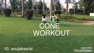 HIIT CONE WORKOUT  beginners workout bootcamp drillskasrat high [upl. by Mauer]