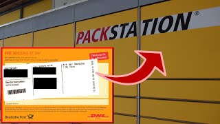 DHL Packstation Paket abholen mit Benachrichtigungskarte ohne DHL App [upl. by Queston]