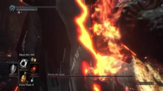 Dark Souls 3 Pyromancer Burndown  Yhorm the Giant No Stormruler Black Fire Orb Only [upl. by Madian]