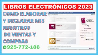 Cómo declarar Libros electrónicos 2023 Sunat Registro de compras y ventas electrónicos PLE [upl. by Naed]