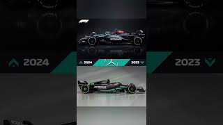 Mercedes W15 Livery 2024 Compared to 2023 F1 formula1 [upl. by Norm]