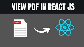 How to view pdf in react js using pdf viewer [upl. by Nairad]