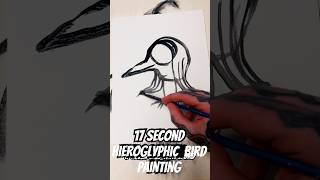 17 second hieroglyphic bird ancientegypt paintingstyles painting birdslover hieroglyphics [upl. by Bel]