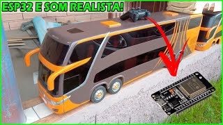 ONIBUS DE CONTROLE REMOTO COM ESP32 E SOM REALISTA Ps12Miniaturas [upl. by Mure]