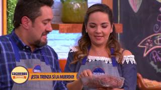 Receta Pastel de carne con trenza de tocino  Cocineros Mexicanos [upl. by Eisle]