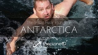 Polar Plunge Antarctica  The Mad Tradition of Jumping into freezing water [upl. by Callean]