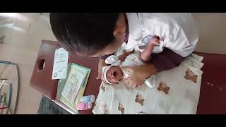 baby girl crying during doctors treats her legs by movementionrikreay4939 [upl. by Nahshun201]