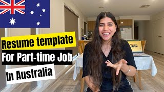 Part Time Job Resume in Australia  Australia Study Visa 2024 [upl. by Ailelc233]