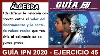 Álgebra Guía IPN 2020 45 de 50 [upl. by Alolomo67]