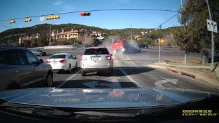 VIDEO Gravel truck crashes through intersection of 2222 and Jester Boulevard [upl. by Aronoh]