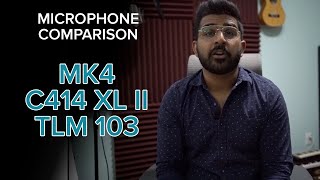 Microphone Comparison  TLM 103 vs Sennheiser mk4 vs AKG C414 XL II [upl. by Tarttan]