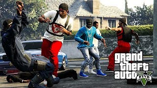 GTA 5 BLOODS🔴VS CRIPS🔵 EP45 SCHOOL📚 FIGHT GONE WRONG😤 [upl. by Amadas]