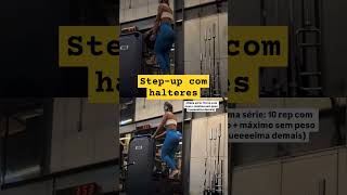 Como fazer o stepup com halteres certo e correto na academia e no treino [upl. by Brosine]