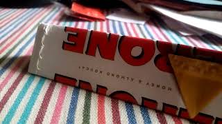 Toblerone chocolate review  superb taste  with bee honey review everything 549foodshow sweet [upl. by Akirdna]