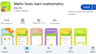 How To Install Maths Tests Learn Mathematics Apps  How To Download Maths Tests Learn Mathematics [upl. by Ajit312]