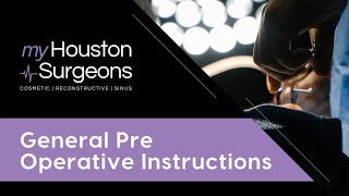 General Pre Operative Instructions [upl. by Aelanna]