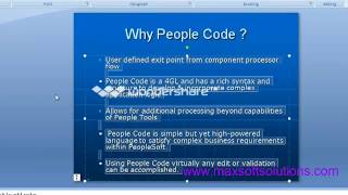 Peoplesoft Technical Online Training  Peoplecode components Introduction [upl. by Rubi302]