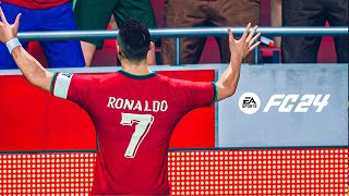 Portugal vs Scotland  Nations League  ft Ronaldo  FC 24 PC Gameplay 4K [upl. by Lehcin128]