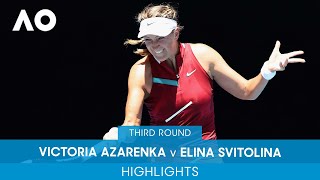 Victoria Azarenka v Elina Svitolina Highlights 3R  Australian Open 2022 [upl. by Lleryd437]