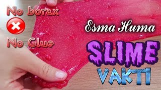 Evde Boncuk Slime Yapımı  DIY slime No Borax No Glue MUST WATCH Slime ASMR  asmr slime [upl. by Jared]