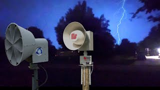 CRAZY Tornado Siren Ambience  Lightning Show  PlymouthCanton Michigan  8242023 [upl. by Allcot458]