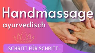 Handmassage Gelenke stärken Ayurvedische Anleitung mit Sabine Steenbuck  Yoga Vidya [upl. by Hester]