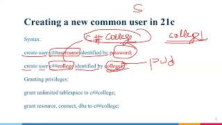 L5 Creating a new user in oracle 21c [upl. by Irved]