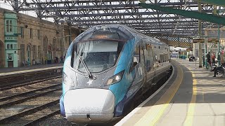 TransPennine Express Class 397 leaves Carlisle 9523 [upl. by Eicirtap943]