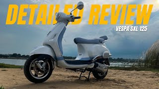 Most Detailed Review of VESPA VXL Dual Tone  Walk Around and Specifications  vespa [upl. by Nauwaj]