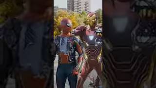 Iron  Man 😎 Nanosuit Thanos Attack Ironspider Hightec hidden things shorts viral trending short [upl. by Yirinec368]