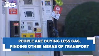 People in Washington are buying less gas and finding other means of transportation [upl. by Esinaej]