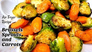 Air fryer Roasted Brussels Sprouts and Carrots [upl. by Ayt]