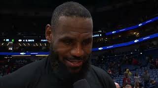 LeBron James talks Lakers Win amp the Playoffs Postgame Interview 🎤 [upl. by Streetman]