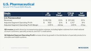 McKesson Corporation MCK Q2 2025 Earnings Presentation [upl. by Cristina]