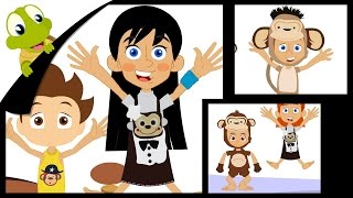 The Five Little Monkeys Nursery Rhyme with The Monkeys Team [upl. by Annelise]