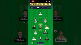 HOBART HURRICANE VS ADELAIDE STRIKERS WOMENS BBL DREAM11 TEAM Mounishfantasy dream11 bbl shorts [upl. by Noswal]