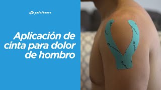 Aplicación de cinta kinesiológica para dolor de hombro [upl. by Derte]